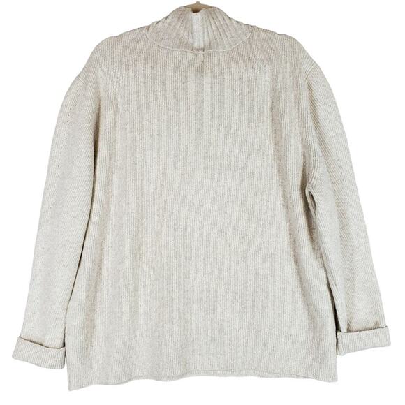 Treasure & Bond Quarter Zip Mock Neck Sweater Sz Small in Beige Oatmeal NWT - Picture 2 of 6